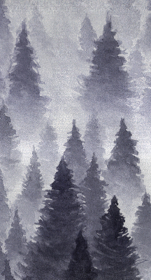 Store enrouleur en couleur Forêt brumeuse