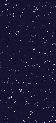 Store intérieur fenêtre avec motif constellation d’étoiles
