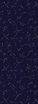 Store intérieur fenêtre avec motif constellation d’étoiles