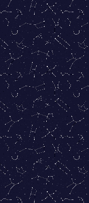 Store intérieur fenêtre avec motif constellation d’étoiles