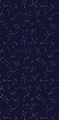 Store intérieur fenêtre avec motif constellation d’étoiles