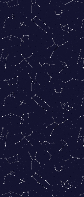 Store intérieur fenêtre avec motif constellation d’étoiles