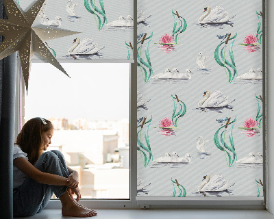 Store intérieur en forme de cygnes et de canards