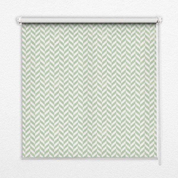 Store intérieur fenêtre à chevrons verts