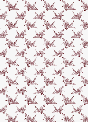 Store intérieur en forme de cygnes en origami