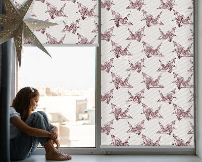Store intérieur en forme de cygnes en origami
