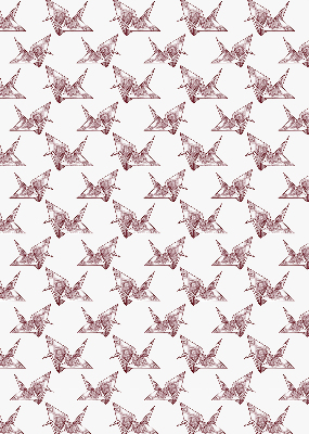 Store intérieur en forme de cygnes en origami