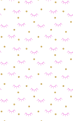 Store intérieur avec sourcils dessinés et points