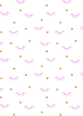 Store intérieur avec sourcils dessinés et points