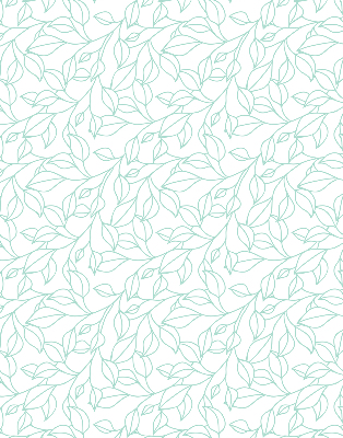 Store intérieur fenêtre avec feuilles turquoise