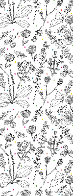 Store intérieur fenêtre avec plantes dessinées