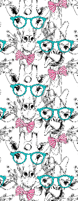 Store intérieur girafe à lunettes