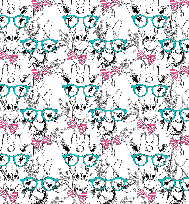Store intérieur girafe à lunettes