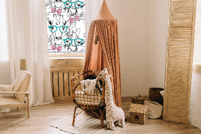Store intérieur girafe à lunettes