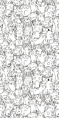 Store enrouleur avec motif de chats dessinés