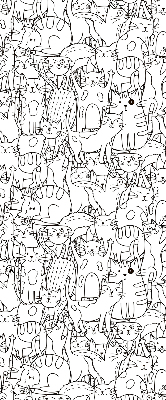 Store enrouleur avec motif de chats dessinés