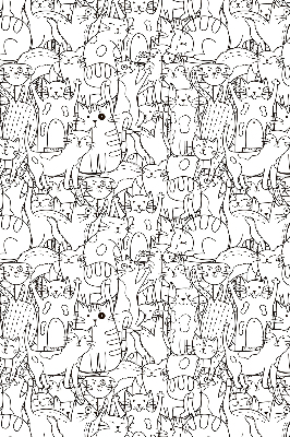 Store enrouleur avec motif de chats dessinés
