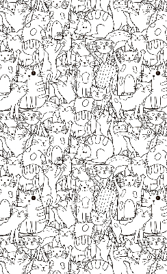 Store enrouleur avec motif de chats dessinés