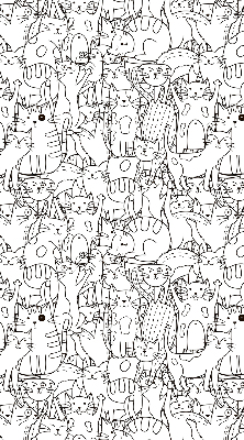 Store enrouleur avec motif de chats dessinés