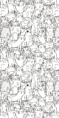 Store enrouleur avec motif de chats dessinés