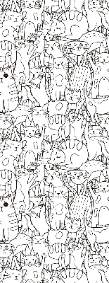 Store enrouleur avec motif de chats dessinés