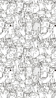 Store enrouleur avec motif de chats dessinés