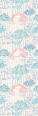 Store enrouleur avec des nuages colorés et des motifs