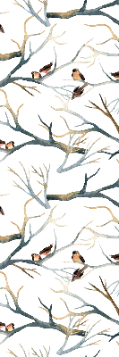 Store enrouleur avec motif d’oiseaux sur un arbre