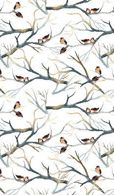 Store enrouleur avec motif d’oiseaux sur un arbre