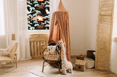 Store intérieur fenêtre héron volant