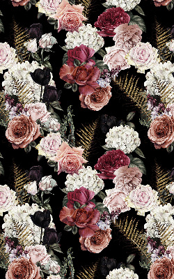 Store intérieur avec un bouquet de roses