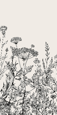 Store enrouleur avec fleurs grises