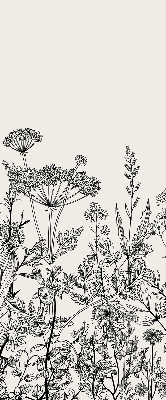 Store enrouleur avec fleurs grises