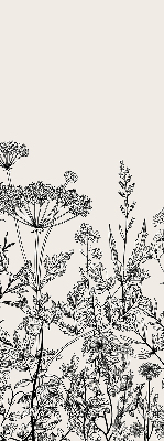 Store enrouleur avec fleurs grises