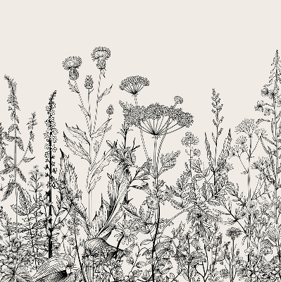 Store enrouleur avec fleurs grises
