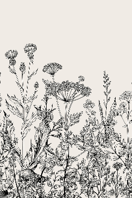 Store enrouleur avec fleurs grises