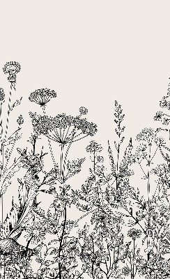 Store enrouleur avec fleurs grises