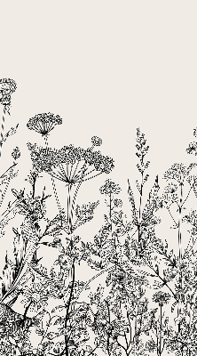Store enrouleur avec fleurs grises