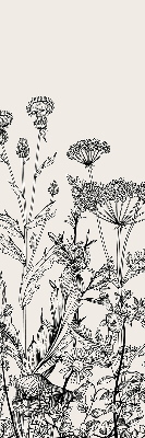 Store enrouleur avec fleurs grises