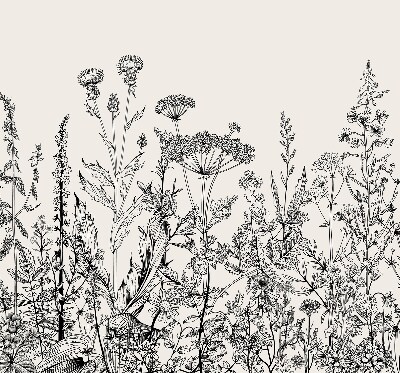 Store enrouleur avec fleurs grises
