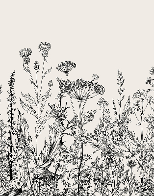 Store enrouleur avec fleurs grises