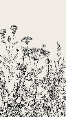 Store enrouleur avec fleurs grises