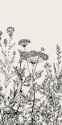 Store enrouleur avec fleurs grises