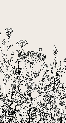 Store enrouleur avec fleurs grises