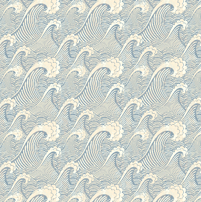 Store intérieur fenêtre à motif de vagues d'eau