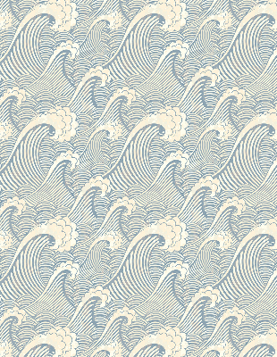 Store intérieur fenêtre à motif de vagues d'eau