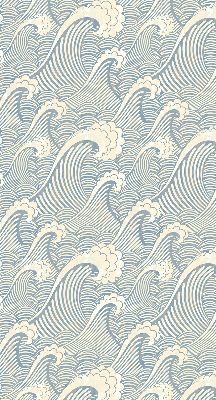 Store intérieur fenêtre à motif de vagues d'eau
