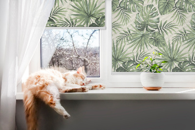 Store intérieur avec feuilles variées