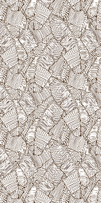 Store intérieur feuilles de palmier dessinées