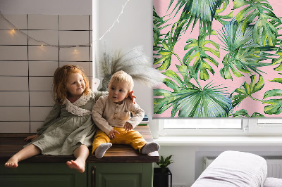 Store intérieur fenêtre variétés de feuilles tropicales